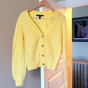 Yellow cardigan